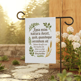 "Nature Herself Is The Best Teacher" Pliny The Elder Quote Garden Banner, Outdoor Decor, Plant Lover Gift, Home and Garden Decor, Inspirational Banner for Garden