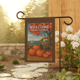 Welcome to My Garden – New England Coastal Harvest Banner, Autumn Decor, Seasonal Flag, Outdoor Home Accent, Harvest Decoration