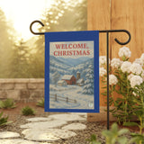 Welcome Christmas Snowy Appalacian Home Place Garden Banner