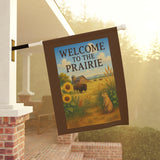 Welcome to the Prairie – Great Plains Garden Banner, Outdoor Decor, Porch Flag, Seasonal Decoration, Farmhouse Style