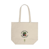 "Rooted in Dirt" with Figs - Eco-Friendly Canvas Garden Tote | Sustainable Bag for Garden, Groceries, Farmers Market