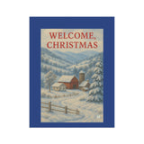 Welcome Christmas Snowy Appalacian Home Place Garden Banner