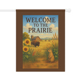 Welcome to the Prairie – Great Plains Garden Banner, Outdoor Decor, Porch Flag, Seasonal Decoration, Farmhouse Style