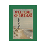 Welcome Christmas Outer Banks Lighthouse Garden Banner, Lighthouse Welcome Sign