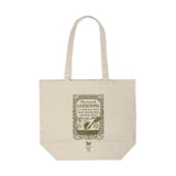 "The Love of Gardening" Gertrude Jekyll Quote - Eco-Friendly Canvas Garden Tote | Sustainable Bag for Garden, Groceries, Farmers Market
