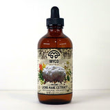 Bottle of MYCO Matrix Lions Mane Extract on a white background