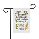 "Nature Herself Is The Best Teacher" Pliny The Elder Quote Garden Banner, Outdoor Decor, Plant Lover Gift, Home and Garden Decor, Inspirational Banner for Garden