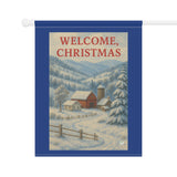 Welcome Christmas Snowy Appalacian Home Place Garden Banner