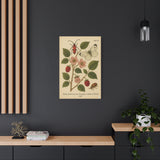 Wild Bramble with Beetle and Butterfly, Botanical Illustration on Canvas