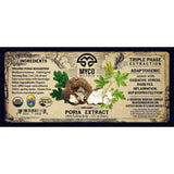 Label of MYCO Matrix Organic Poria Extract on a white background