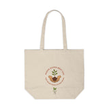 "Where Hands Meet Soil" Eco-Friendly Canvas Garden Tote | Sustainable Bag for Garden, Groceries, Farmers Market
