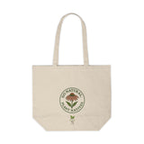 Beige tote bag with a Go Natural logo on a white background