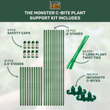 G-Bite Monster C-Bite Plant Support Kit components on a white background