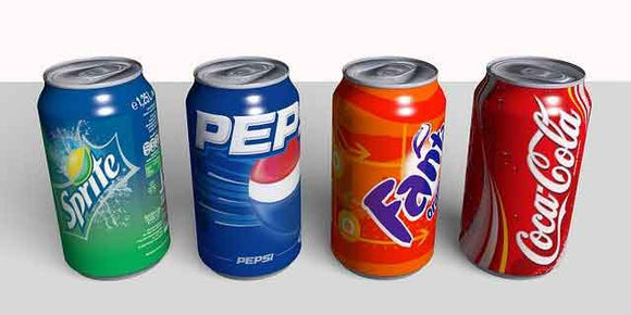 carbonated beverage cans