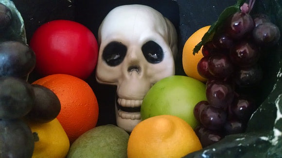 Fruit and skull Image by Jack Cactus from Pixabay