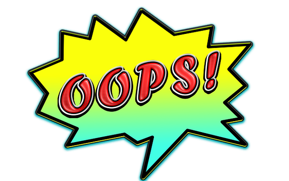 OOPS Image by Pete Linforth from Pixabay 