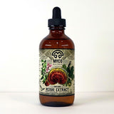 Bottle of Myco Matrix Organic Reishi Extract on a white background