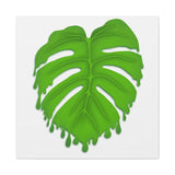 Melting Monstera Canvas Print – Botanical Wall Art