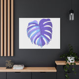 Purple Monstera Canvas Print – Botanical Wall Art