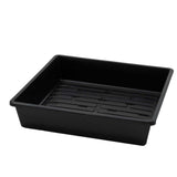 Black plastic tray with drainage holes on a white background 1010 Trays 2.5" Deep - Extra Strength