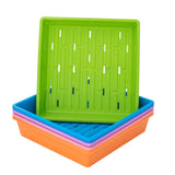 Stack of colorful plastic trays on a white background 1010 Trays 2.5" Deep - Extra Strength