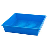 Blue plastic tray with textured bottom on a white background 1010 Trays 2.5" Deep - Extra Strength