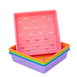 Set of colorful plastic trays stacked on a white background 1010 Trays 2.5" Deep - Extra Strength