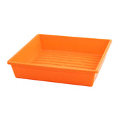 Orange plastic tray with slotted design on a white background 1010 Trays 2.5" Deep - Extra Strength