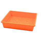 Orange plastic tray with drainage holes on a white background 1010 Trays 2.5" Deep - Extra Strength