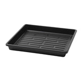 Black rectangular tray with drainage holes on a white background 1010 Shallow Seed Trays