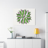 Syngonium Tricolor Pattern Canvas Print – Botanical Wall Art