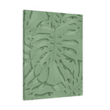 Sage Green Monstera Canvas Print – Botanical Wall Art