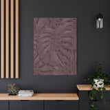 Merlot Monstera Canvas Print – Botanical Wall Art