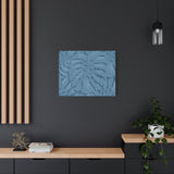 Cerulean Blue Monstera Canvas Print – Botanical Wall Art
