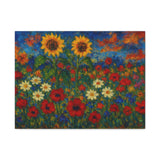 Flower Garden in the Style of Emil Nolde Vibrant Expressionist Art