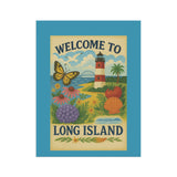 Long Island Garden Welcome Banner – “From Shore to Soil” - Floral Outdoor Decor, Gardening Gift, Butterfly Garden Sign, Home & Patio Decor