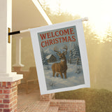 Welcome Christmas, Buck Deer Garden Banner