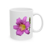 Pink Daylily Mug  (11oz, 15oz) – Bloom with Every Sip