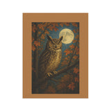 Autumn Owl with Full Moon Garden Banner
