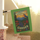 Appalachian Garden Welcome Banner – “Wildflowers & Bluebirds” - Floral Outdoor Decor, Gardening Gift, Home & Patio Decor