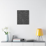 Charcoal Monstera Canvas Print – Botanical Wall Art