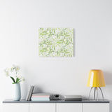 Snow Queen Pothos Pattern Canvas Print – Botanical Wall Art