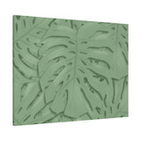 Sage Green Monstera Canvas Print – Botanical Wall Art