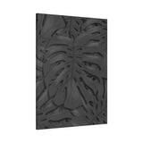 Charcoal Monstera Canvas Print – Botanical Wall Art