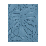 Cerulean Blue Monstera Canvas Print – Botanical Wall Art