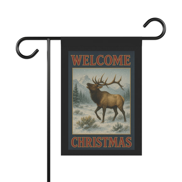 Welcome Christmas, Elk Garden Banner