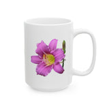 Pink Daylily Mug  (11oz, 15oz) – Bloom with Every Sip
