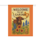 Welcome to My Garden - Where Wild Beauty Blooms, Rustic Texas Theme Garden Banner, Welcome Home Patio Decor