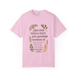 Nature Is Our Teacher – Pliny the Elder Quote Unisex Garment-Dyed T-shirt, Botanical T-shirt