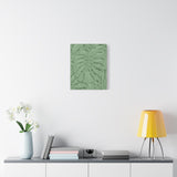 Sage Green Monstera Canvas Print – Botanical Wall Art